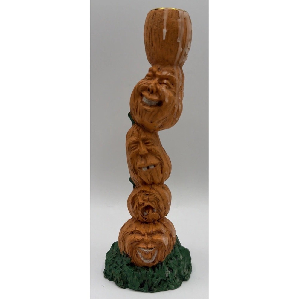 Robert Alan Candle Co. Stacked Jack-O-Lanterns Candlestick Holder